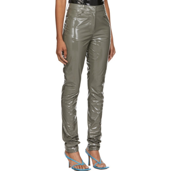 Tibi Tech Skinny Leg Trousers, Cement - Picture 4 of 15